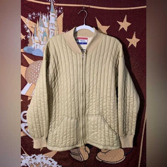 Vintage 70s Operation Deepfreeze Duofold Jacket Quilted Lined Tan Size Large USA - Picture 1 of 7